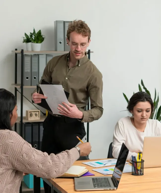 Architecture team collaborating